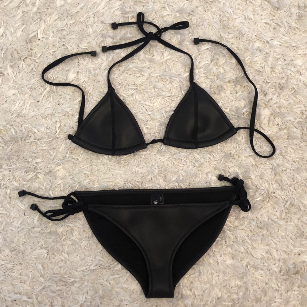 soft faux leather TRIANGL bikini - never worn